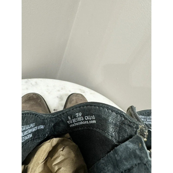 Born Suede Leather Ankle Boots Distressed Western Cowgirl Sz 8 - Picture 4 of 7